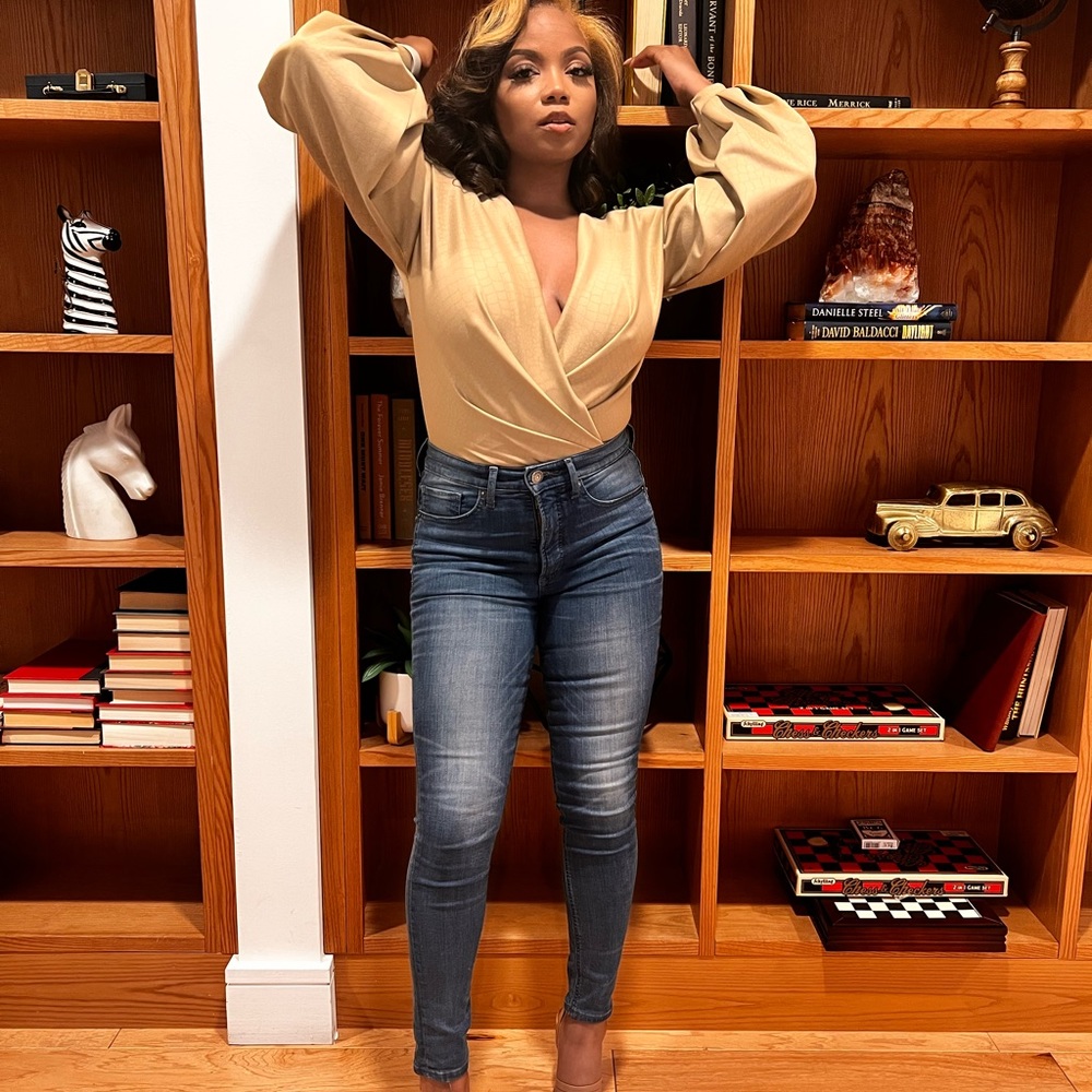 Body suit shirt and express high waist jeans bogo deal
